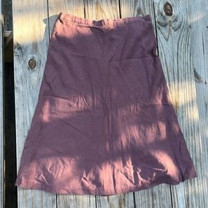 Vintage Spiegel a-line linen skirt, mauve, size 10